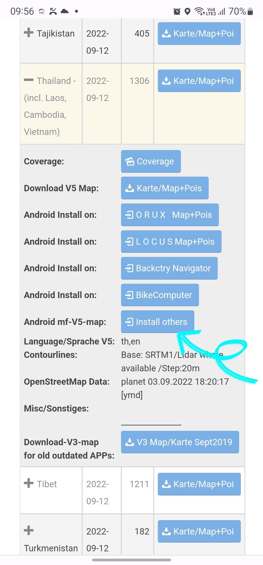 Bước 6: chọn Android mf-V5-map, chọn Install others 